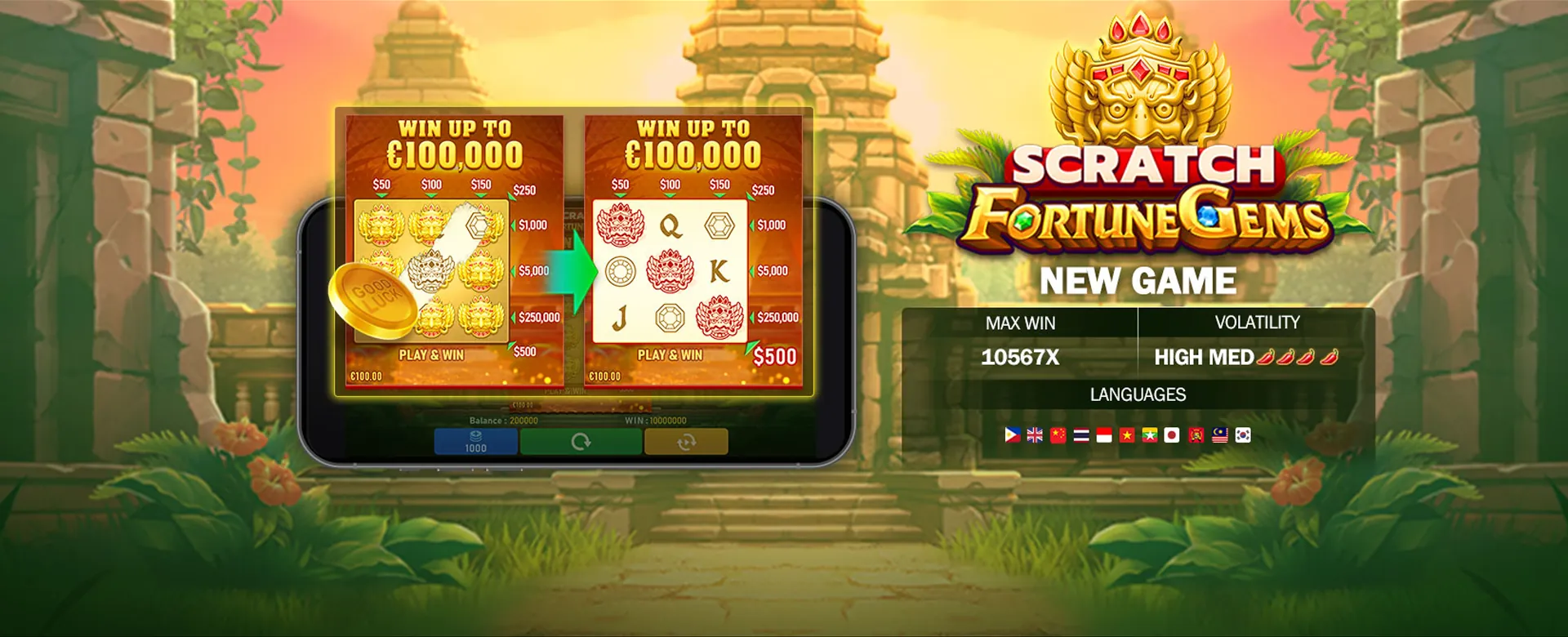 Taya365 Mobile Gaming Interface showing login and game options